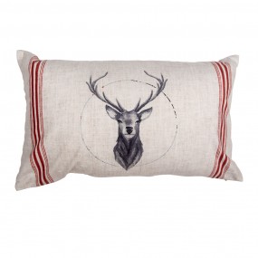 2NWV36-4 Cushion Cover 30x50 cm Beige Polyester Deer Pillow Cover