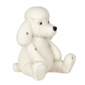 26PR2929 Figurine Dog 14x12x16 cm White Polyresin Home Accessories