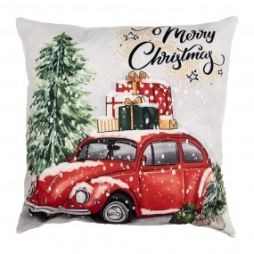 2KT021.374 Kissenbezug 45x45 cm Beige Polyester Weihnachtsbaum Dekokissenbezug