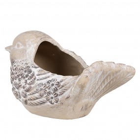 26TE0541 Planter Bird 25x14x14 cm Beige Stone