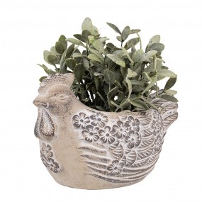 26TE0542L Planter Chicken 26x16x15 cm Beige Stone