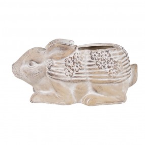 26TE0543 Planter Rabbit 30x17x13 cm Beige Stone