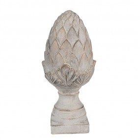 26TE0545L Decorative Figurine Pinecone Ø 17x39 cm Grey Stone