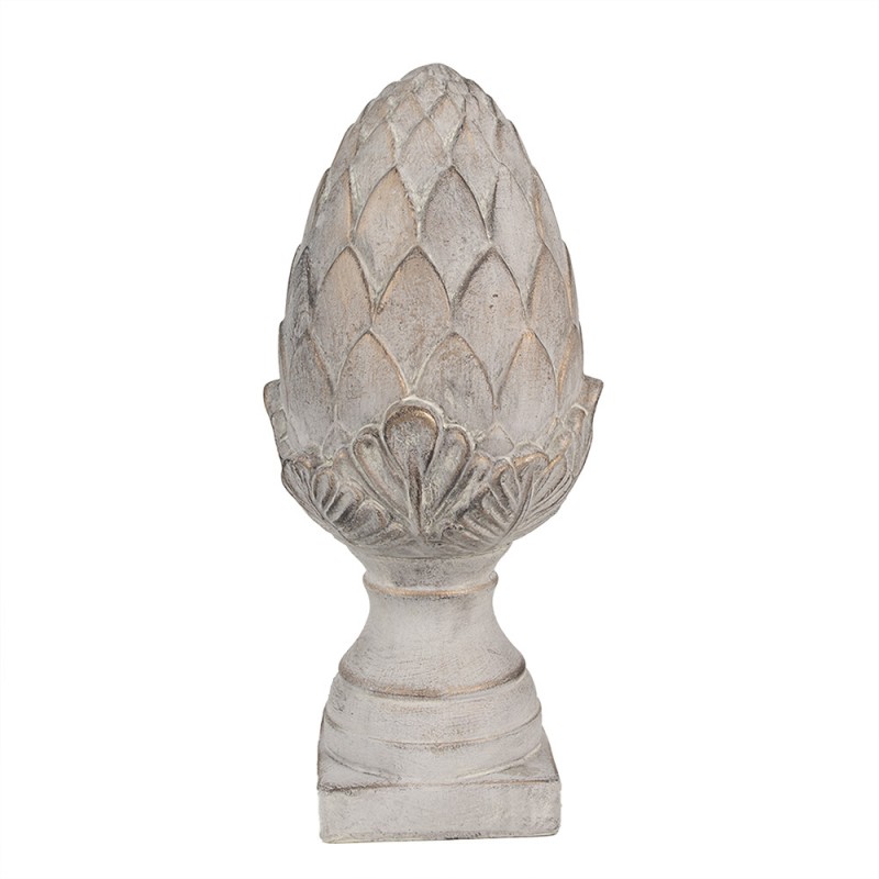 6TE0545L Decorative Figurine Pinecone Ø 17x39 cm Grey Stone