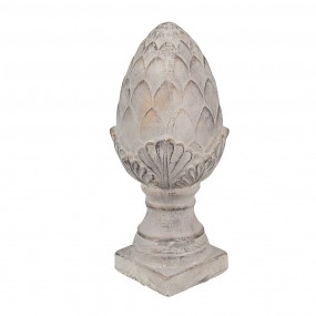 26TE0545M Decorative Figurine Pinecone Ø 14x33 cm Grey Stone