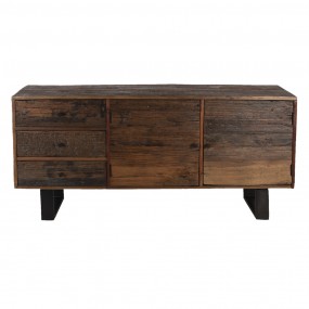 2MT50519 Dresser 160x40x76 cm Brown Wood Chest of Drawers