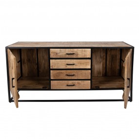 2MT50636 Dresser 160x45x75 cm Brown Wood Chest of Drawers