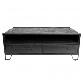 2MT5H0618 Tavolino da caffè 120x60x45 cm Nero Legno  Rettangolo Tavolino