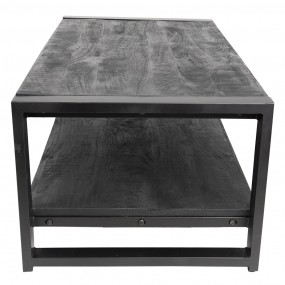 2MT5H0620 Coffee Table 110x60x45 cm Black Wood Side Table