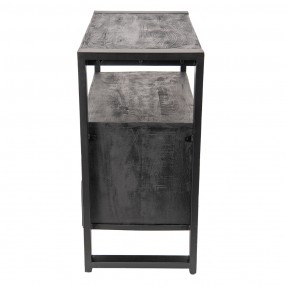 2MT5H0628 Commode 80x40x80 cm Noir Bois Rectangle Meuble TV