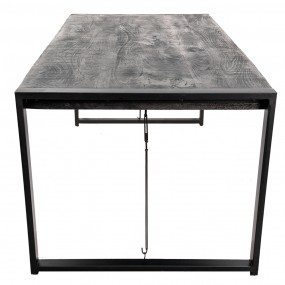 2MT5H0631 Dining Table 180x90x76 cm Black Wood Dining room table