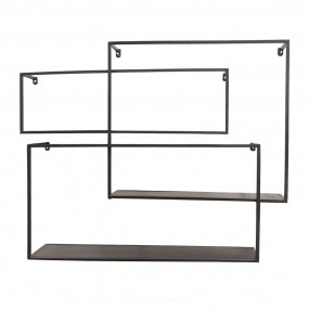 2MT5Y1065 Wall Rack Set van 3 Black Iron Wall Shelf