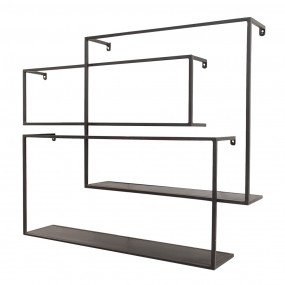 2MT5Y1065 Wall Rack Set van 3 Black Iron Wall Shelf