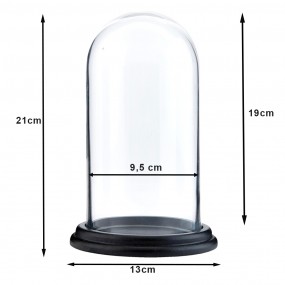 2MT6GL1814 Cloche 21 cm Glass Glass Bell Jar