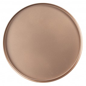 2MT6Y4634 Plateau Ø 40x3 / Ø 30x3 / Ø 23x3 / Ø 20x3 cm Beige Gris Fer Rond Décoration plateau