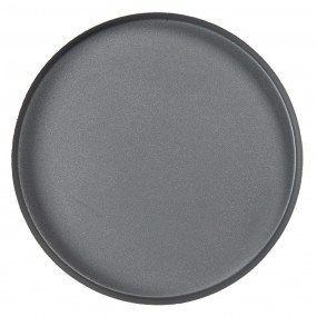 2MT6Y4634 Plateau Ø 40x3 / Ø 30x3 / Ø 23x3 / Ø 20x3 cm Beige Gris Fer Rond Décoration plateau