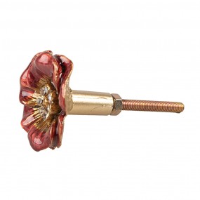 265742 Door Knob Flower Ø 4x3 cm Red Iron