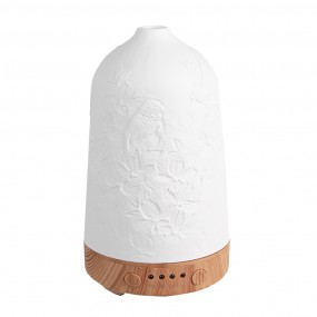 26CE1838 Aroma diffuser Ø 9x17 cm White Porcelain Birds