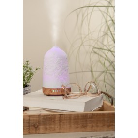 26CE1838 Aroma diffuser Ø 9x17 cm White Porcelain Birds