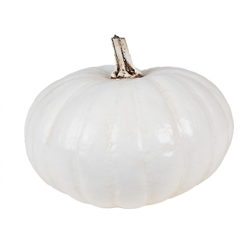 6PR4370 Decorazione Zucca Ø 17x13 cm Bianco Plastica