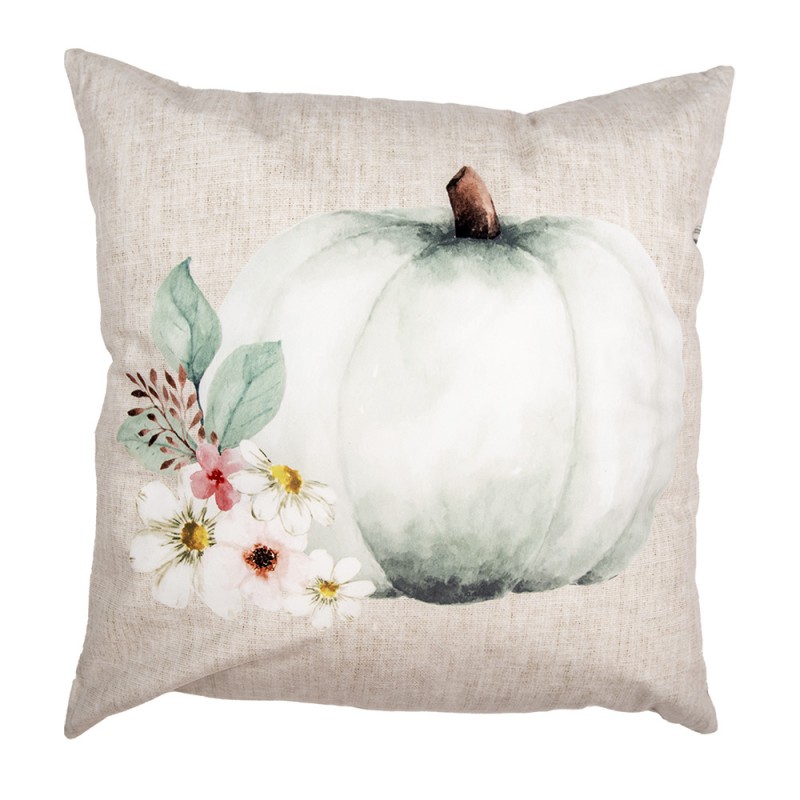 CSP22 Cushion Cover 45x45 cm Beige Grey Polyester Pumpkin Pillow Cover