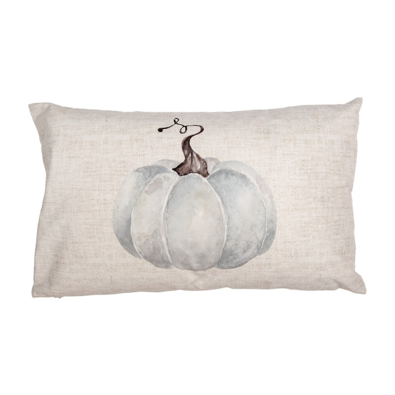 CSP36-1 Housse de coussin 30x50 cm Beige Gris Polyester Citrouille Housse de coussin décorative