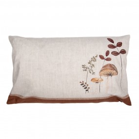 2LFJ36 Cushion Cover 30x50 cm Beige Polyester Mushrooms Pillow Cover