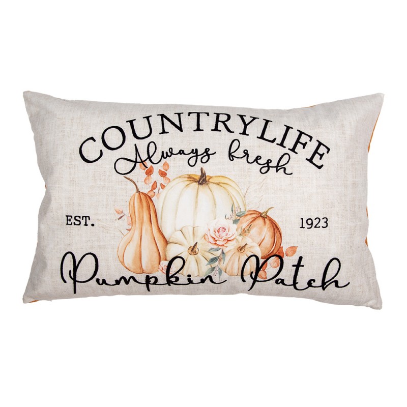 PPS36-2 Housse de coussin 30x50 cm Beige Polyester Citrouille Housse de coussin décorative