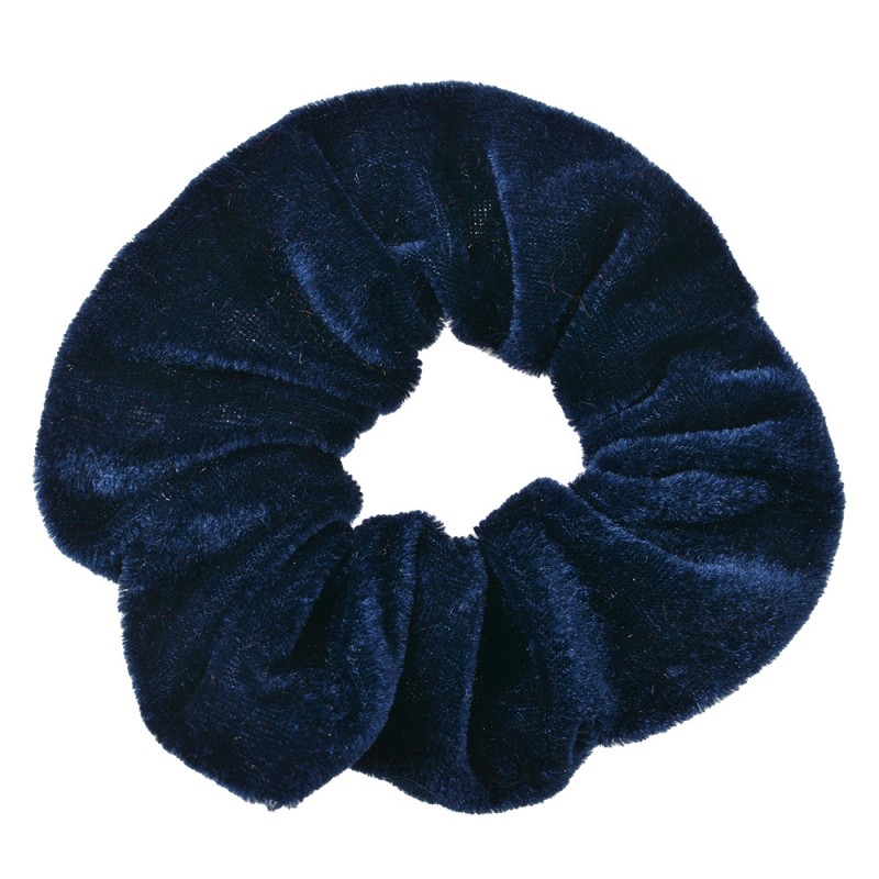 JZCO0029 Scrunchie Haargummi Ø 10 cm Blau Samt