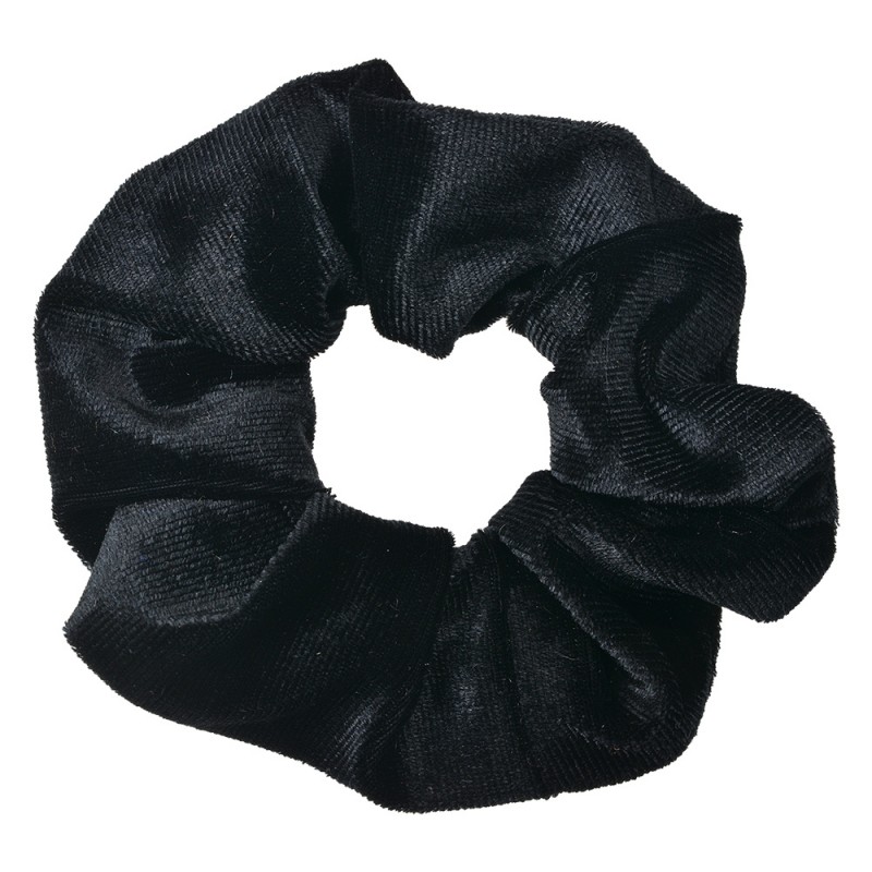 JZCO0037 Élastique à cheveux scrunchie Ø 10 cm Noir Velours