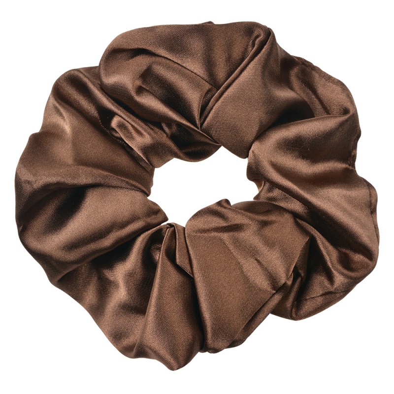 JZCO0057 Scrunchie Haarelastiek Ø 10 cm Bruin Synthetisch