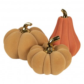 265536 Decoration Pumpkin Ø 18x14 cm Yellow Ceramic