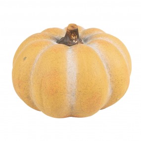 26CE1759 Decorazione Zucca Ø 15x10 cm Giallo Ceramica