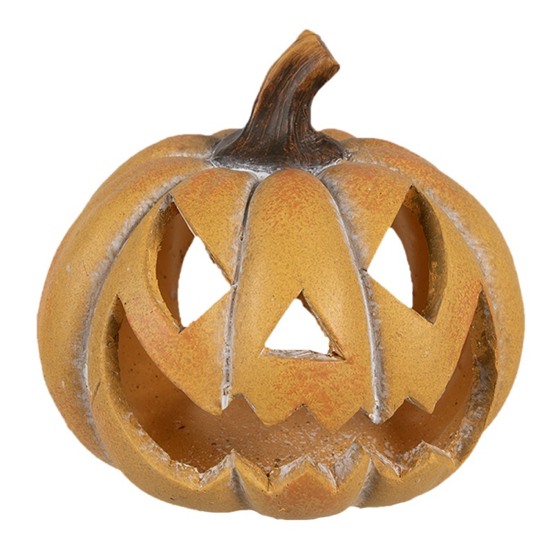 6CE1760 Decorazione Zucca 15x14x13 cm Arancione Ceramica