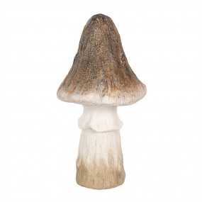 26CE1764 Décoration Champignon Ø 12x22 cm Marron Blanc Céramique