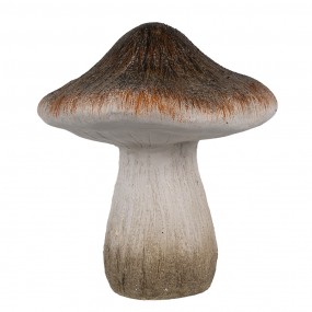 26CE1765 Décoration Champignon Ø 11x12 cm Marron Blanc Céramique