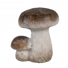 26CE1767 Décoration Champignon 6x5x7 cm Marron Blanc Céramique