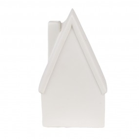 26CE1794 Décorative Maison avec LED 9x6x15 cm Beige Porcelaine