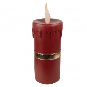 26PR4238 Kerstdecoratie met LED-verlichting 17x18x44 cm Rood Kunststof