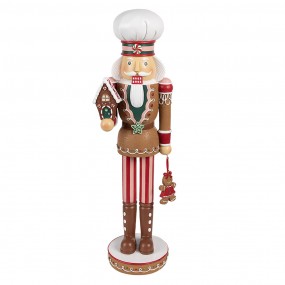 26PR4257 Decorative Figurine Nutcracker 13x12x46 cm Brown Plastic