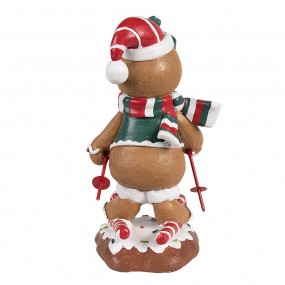 26PR4259 Christmas Decoration Figurine Gingerbread man 12x11x21 cm Brown Plastic