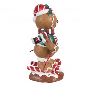 26PR4259 Christmas Decoration Figurine Gingerbread man 12x11x21 cm Brown Plastic