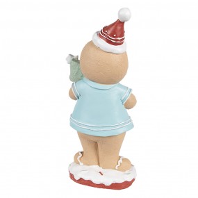 26PR4270 Figure de Noël Bonhomme en pain d‘épice 11x8x25 cm Beige Plastique