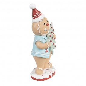 26PR4270 Figure de Noël Bonhomme en pain d‘épice 11x8x25 cm Beige Plastique