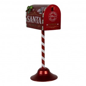 26Y5624 Décoration de Noël Boîte aux lettres 16x12x32 cm Rouge Métal