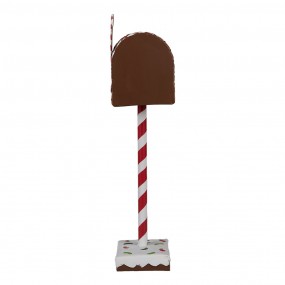 26Y5629 Kerstdecoratie Brievenbus 14x8x37 cm Bruin Metaal