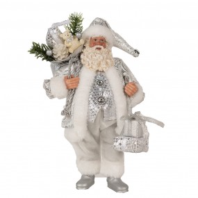 265587 Christmas Decoration Figurine Santa Claus 27 cm Silver colored Plastic