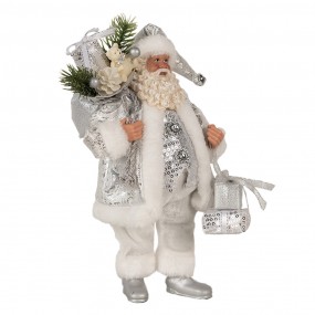 265587 Figure de Noël Père Noël 27 cm Couleur argent Plastique