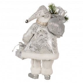 265587 Figure de Noël Père Noël 27 cm Couleur argent Plastique