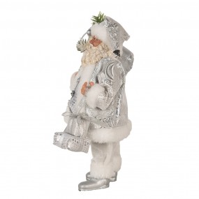 265587 Figure de Noël Père Noël 27 cm Couleur argent Plastique